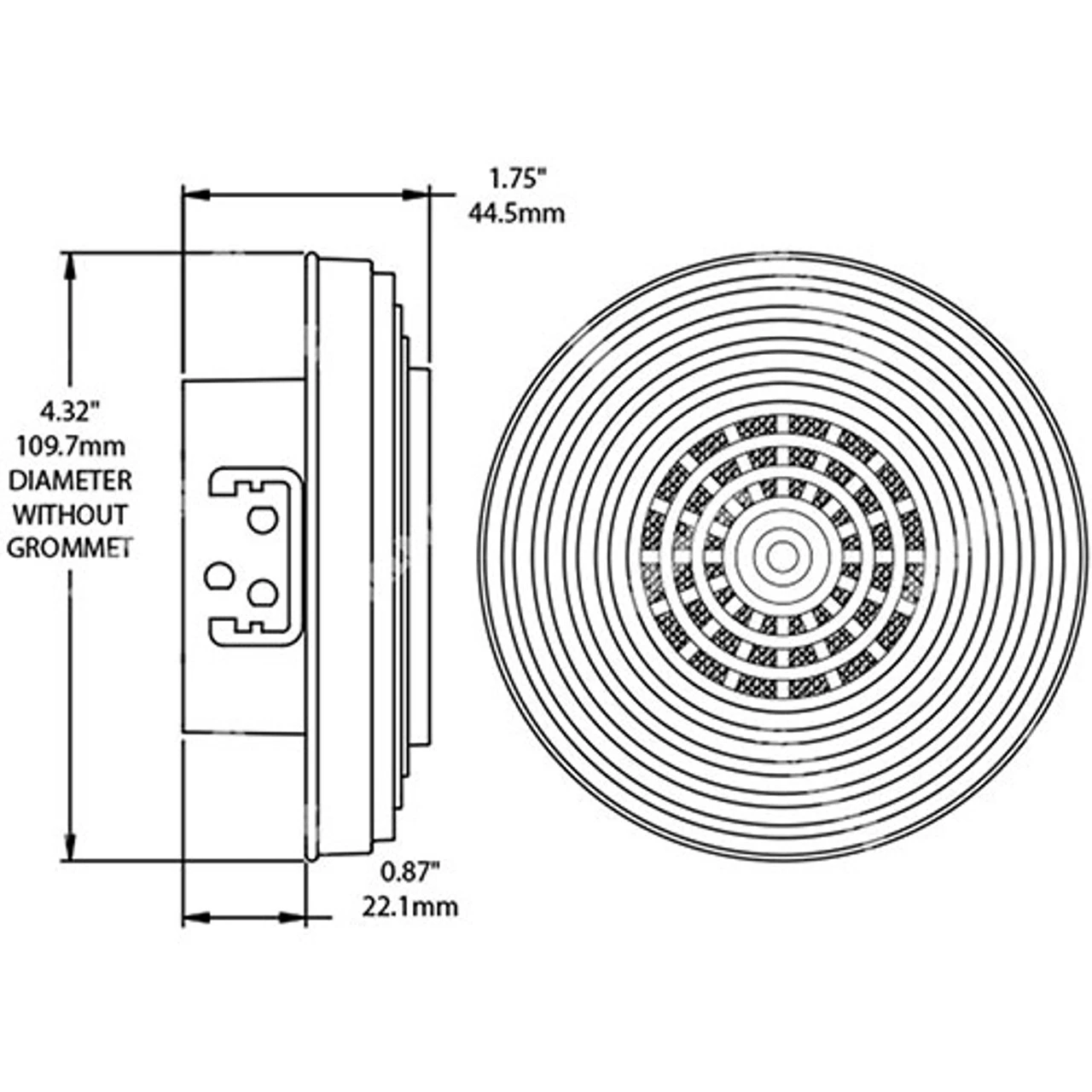 Helmar 4030 Preco 4" Grommet Mount Back-Up Alarm, 12V 3 Helmar 4030 Preco 4" Grommet Mount Back-Up Alarm, 12V - Image 3