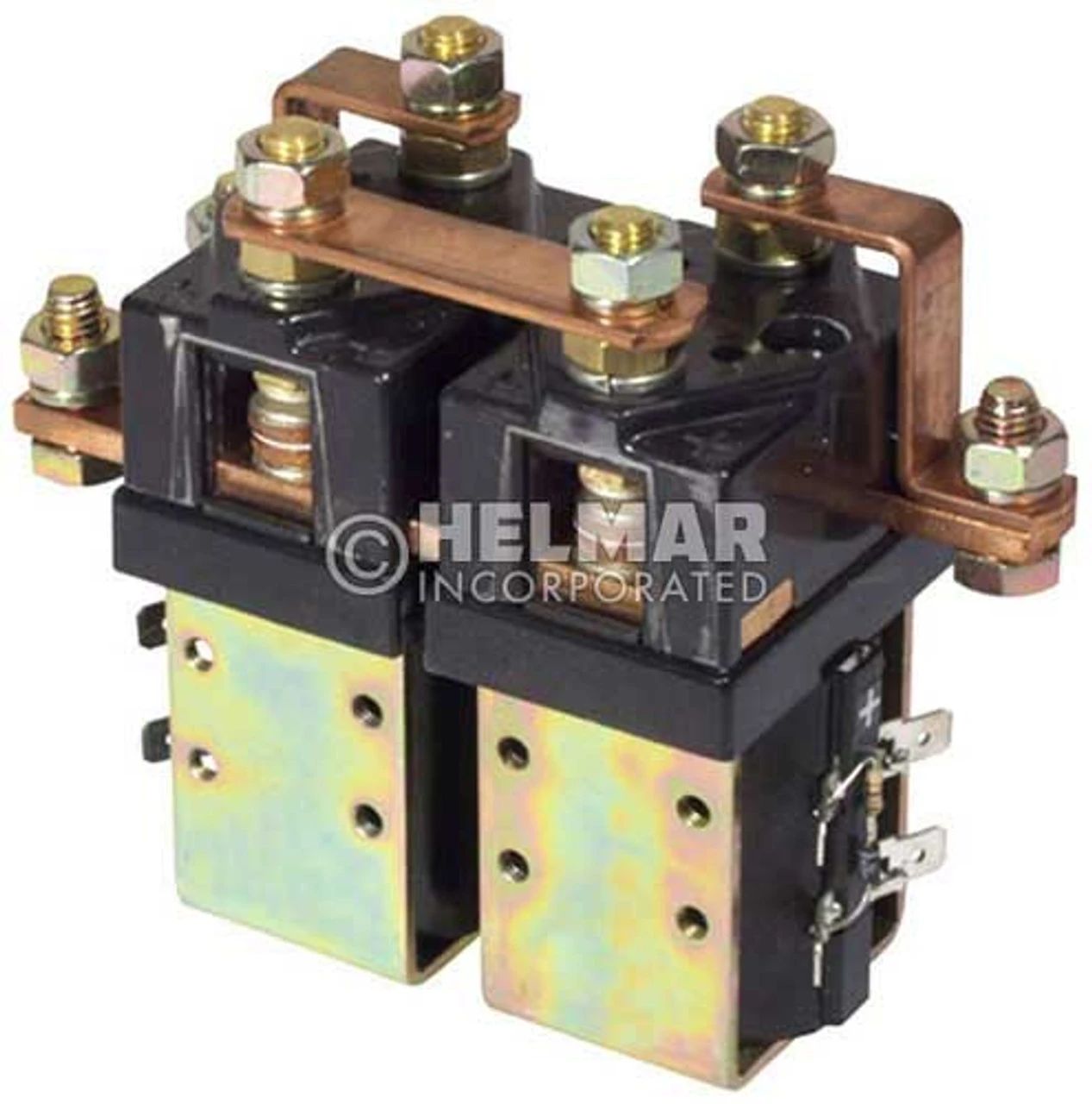 Helmar CTR-36-312 36/48 Volt 100 Amp Contactor, Double Pole - Double Throw - Continuous Coil - Blow Outs 1 Helmar CTR-36-312 36/48 Volt 100 Amp Contactor, Double Pole - Double Throw - Continuous Coil - Blow Outs